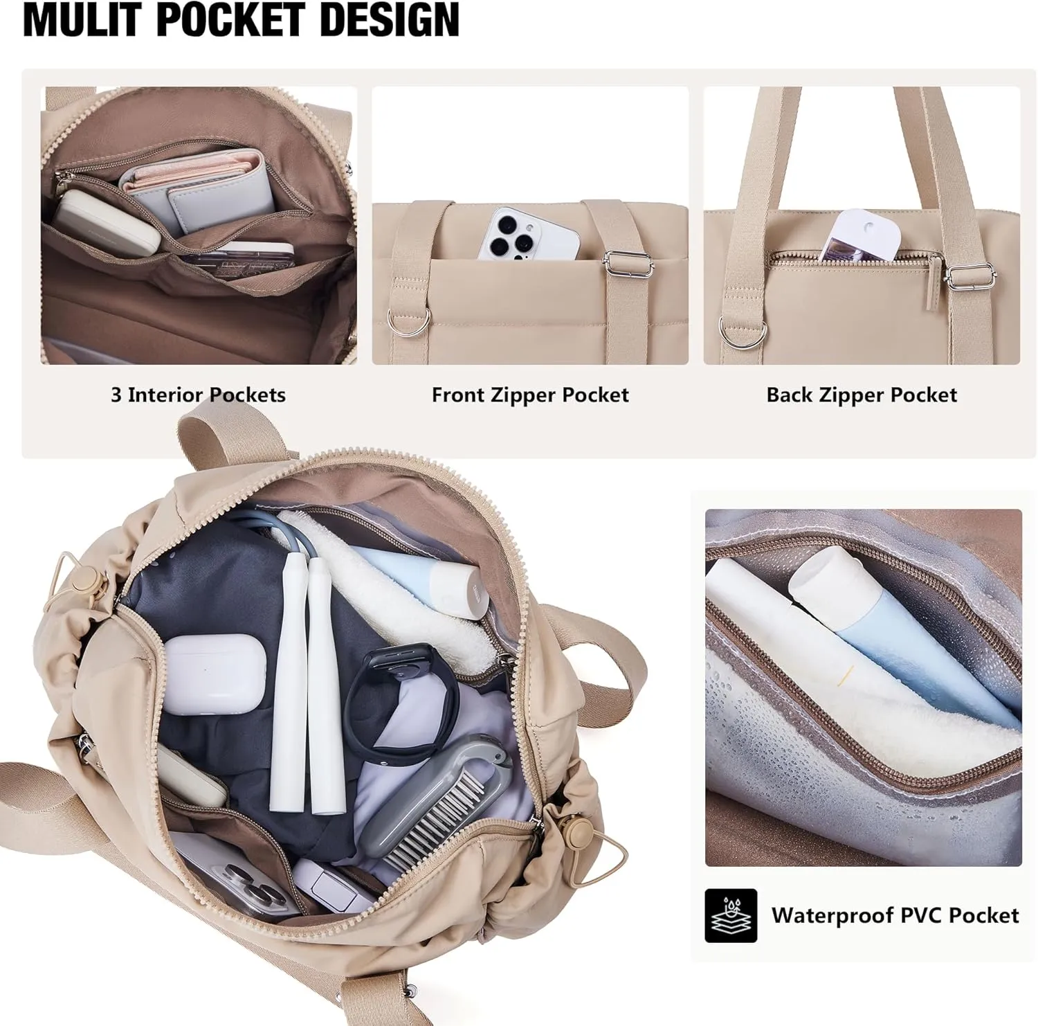 Small Gym Bag for Women 2 Set Mini Gym Duffle Bag with Wet Compartment and Coin Wallet, Gym Tote Bag for Workout/Sport/Travel