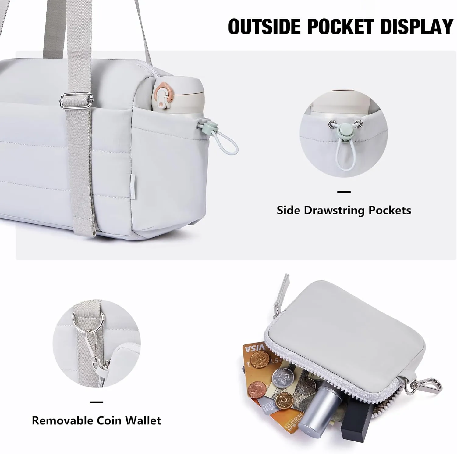Small Gym Bag for Women 2 Set Mini Gym Duffle Bag with Wet Compartment and Coin Wallet, Gym Tote Bag for Workout/Sport/Travel