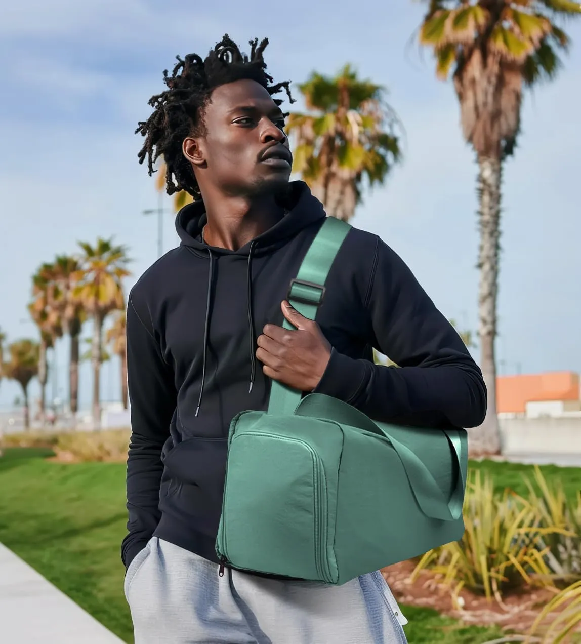 Small Gym Bag for women men, Stylish Compact Sports Bag, Small Duffle Bag Crossbody Bags for women men, Suitable For Gym Work Fitness Travel, 3 in 1 Duffle Bags