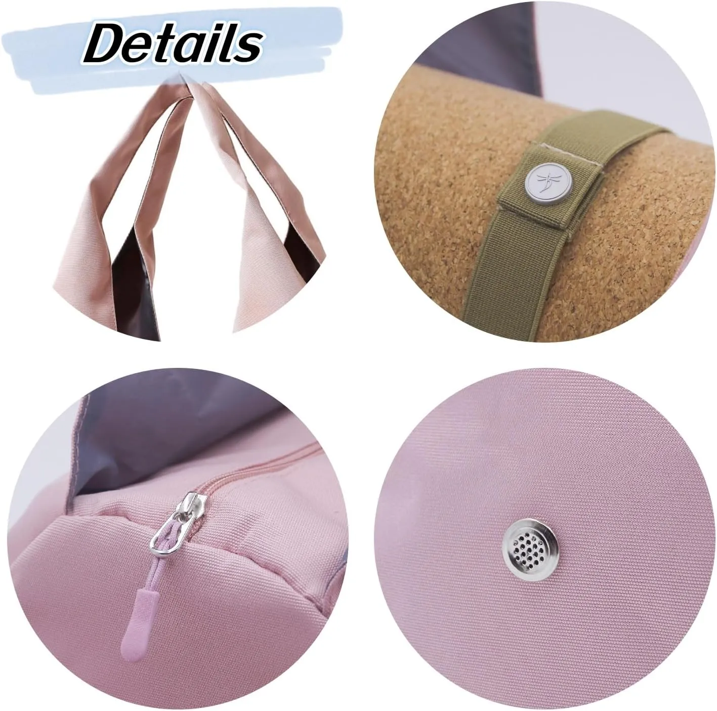 Small Gym Bag for Women with Shoe Compartment & Wet Pocket Sports Travel Duffel Bag,Yoga Gym Totes With Mat Holder,Waterproof Carry On Weekender Overnight Bag (Pink)