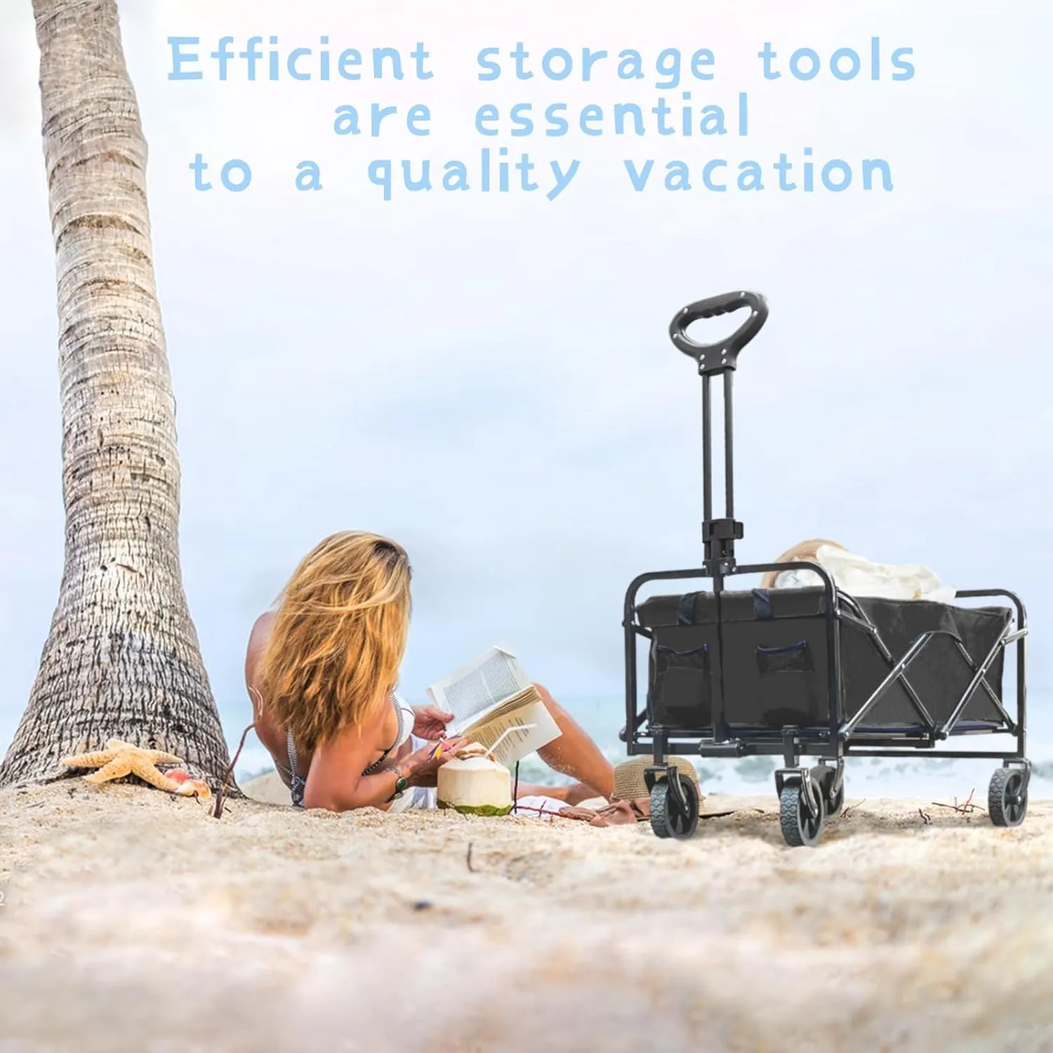 Small Wagon Carts Collapsible/Folding/Foldable/for Apartment/Grocery/Travel/Camping/Shopping/Outdoor/Lightweight & Portable