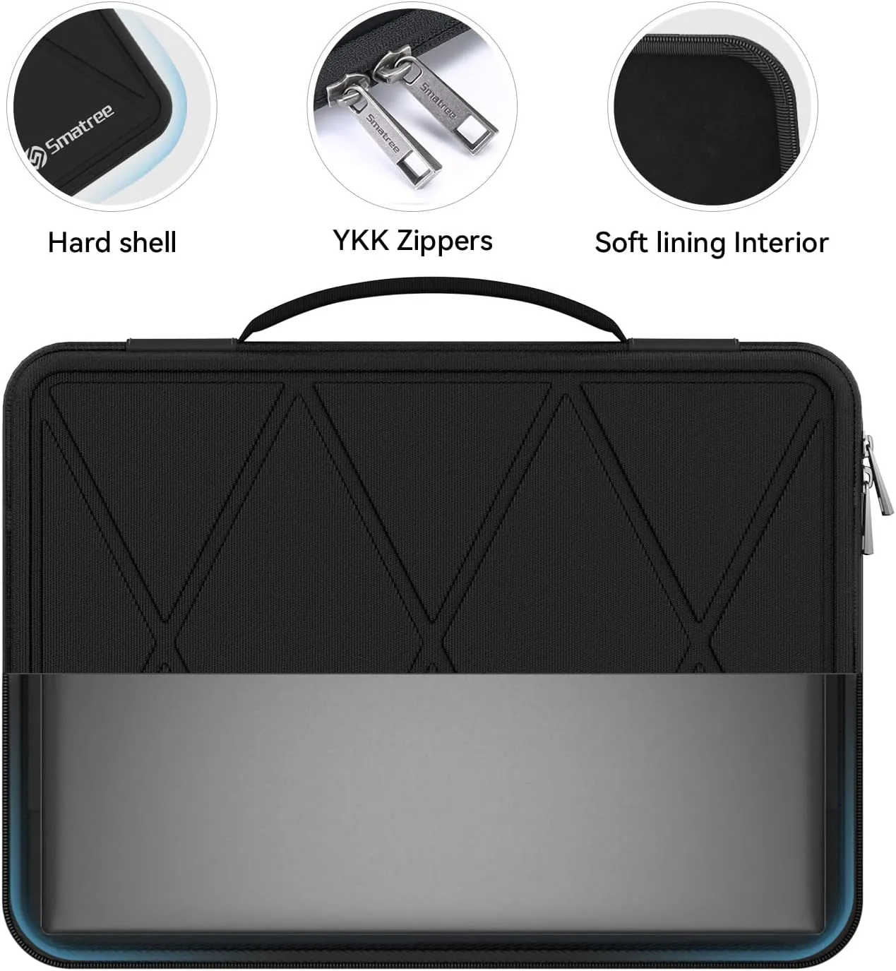 Smatree Hard EVA Protective Sleeve Case Compatible for 16 inch MSI CreatorPro 16 AI Studio - A1V Laptop, for 16 inch MSI Creator 16 AI Studio - A1V Laptop,Slim and Anti-Shock Case Notebook Bag(X8287)