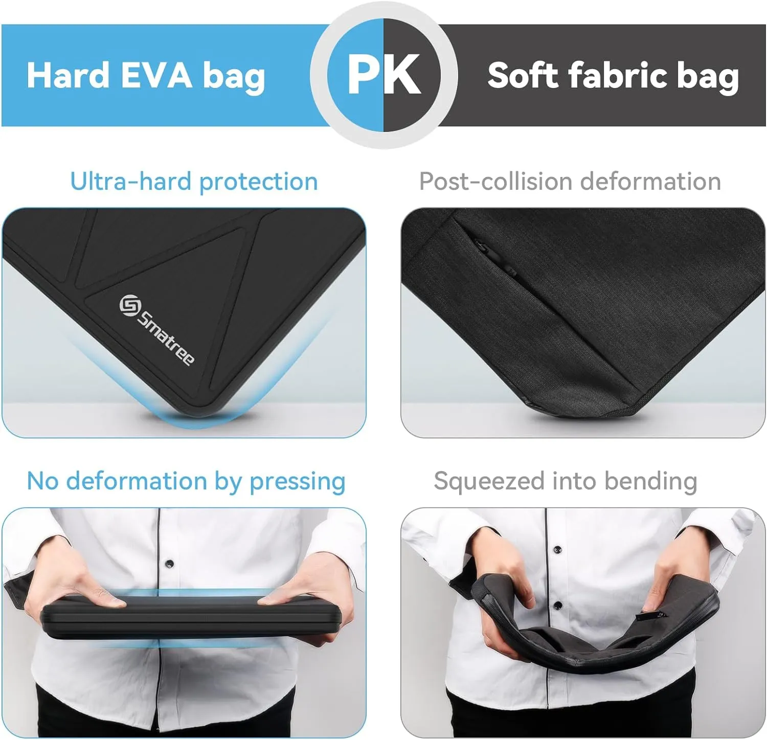 Smatree Hard EVA Protective Sleeve Case Compatible for 16 inch MSI CreatorPro 16 AI Studio - A1V Laptop, for 16 inch MSI Creator 16 AI Studio - A1V Laptop,Slim and Anti-Shock Case Notebook Bag(X8287)