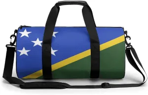 Solomon Lslands Flag Large Capacity Gym Bag for Men Women with Wet Pocket Sports Travel Tote