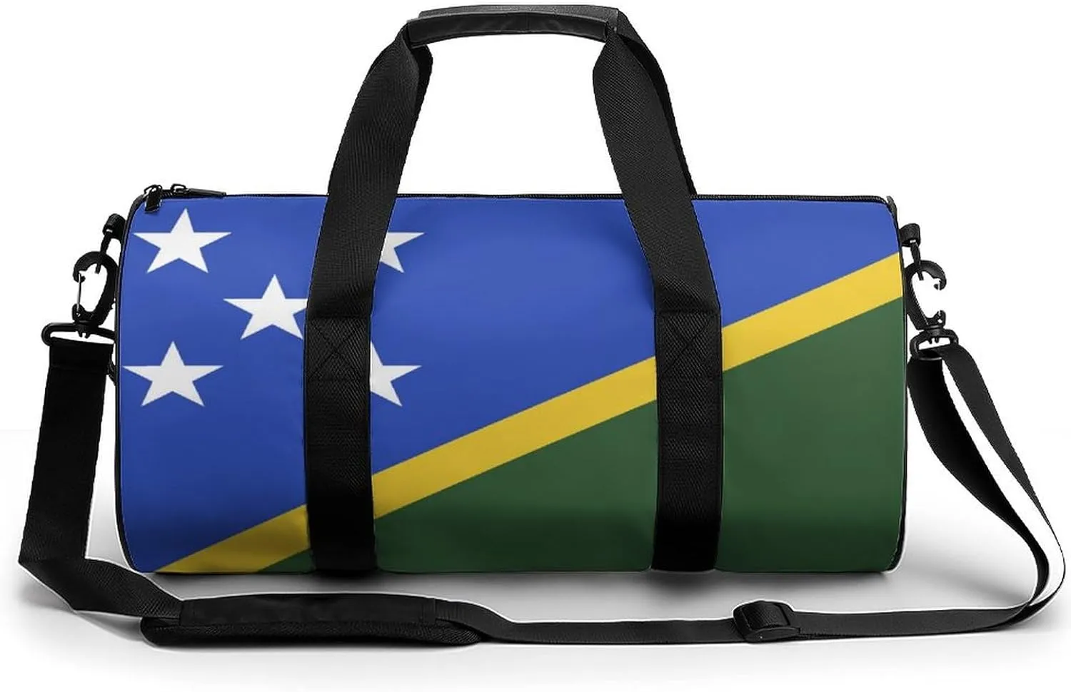 Solomon Lslands Flag Large Capacity Gym Bag for Men Women with Wet Pocket Sports Travel Tote
