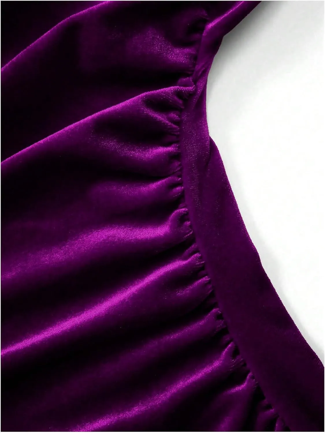 SOLY HUX Women's Velvet Halter Bodycon Dress Sleeveless Ruched Fishtail Cocktail Party Long Dresses