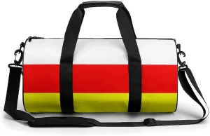 South Ossetia Flag Waterproof Sports Duffel Bag with Dry Wet Separation for Gym Beach Travel