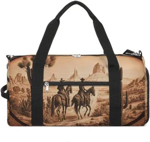 Sport Gym Duffel with Shoe Compartment Wet Pocket, Native-american-western Shoulder Travel Bag for Women Men, style-3