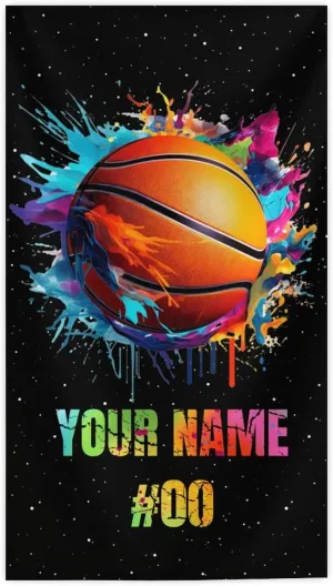 Sports Beach Towels, Personalized Kids Towels with Name, Basketball Beach Essentials for Girls Boys Team Players, Quick Dry, Sand Free, Microfiber (40"x70")