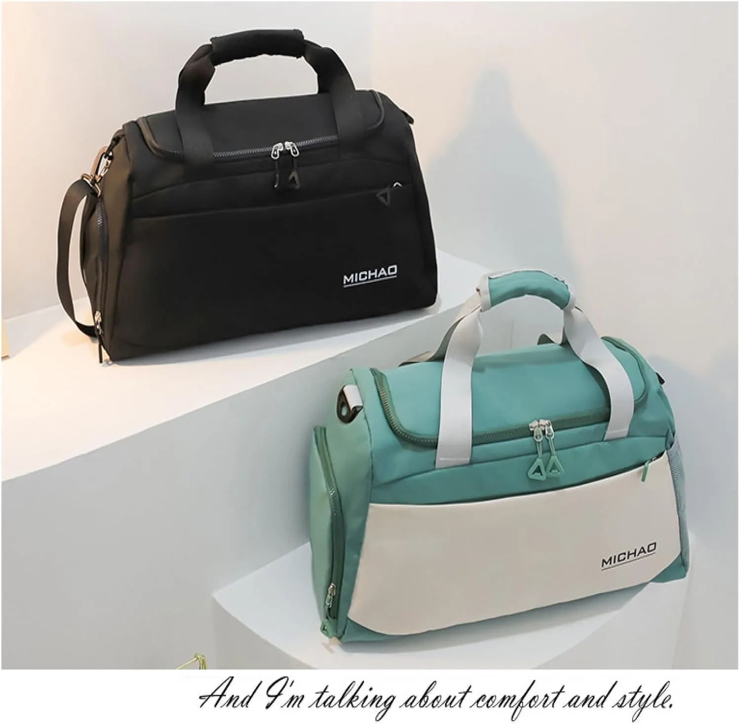 Sports carry-on bag, wet and dry separation, gym bag, swimming pool, crossbody duffle bag