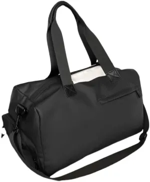 Sports Duffel Bag with Wet Dry Compartment, Waterproof Swimming Gym Bag, Large Capacity with Shoulder Strap, Available in Black, White, Blue (black)