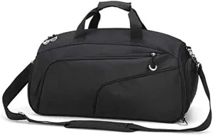 Sports Gym Bag Multifunctional Gym Bag Travel Bag Shoe Compartment with Wet Pocket for Men and Women (Color : Black) (Black)