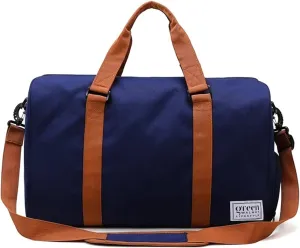 Sports Gym Bag with Shoe Compartment & Wet Pocket,Travel Duffel Bag,Weekend Bag,Workout Bag Suitable for Men and Women, Navy Blue, Duffle Bag With Shoe Compartment