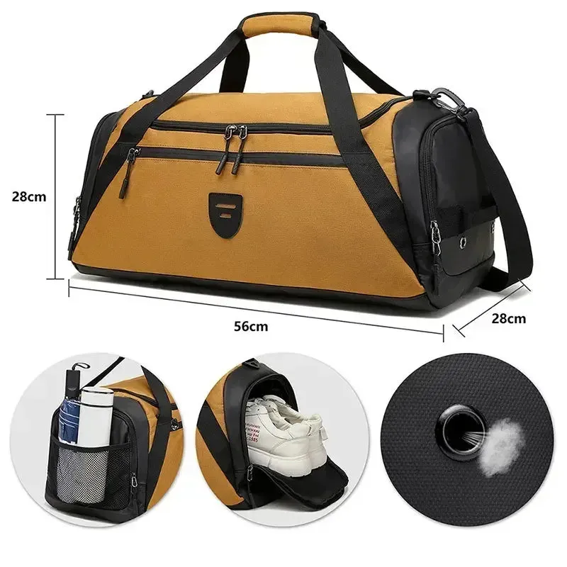 Sports/Travel Duffel Large Capacity Travel Bag with Shoes Compartment Dry/Wet Pocket