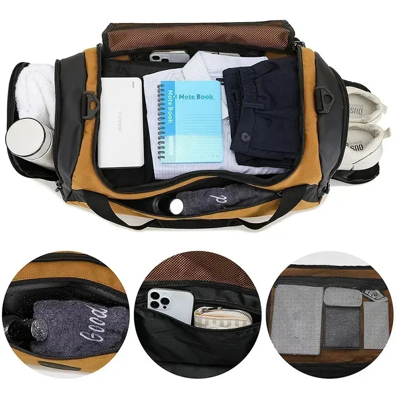 Sports/Travel Duffel Large Capacity Travel Bag with Shoes Compartment Dry/Wet Pocket