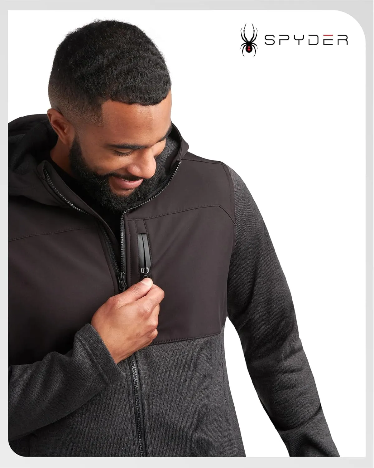 Spyder Mens Fleece Jacket - Insulated Full Zip Sweater Jackets for Men - Hiking Outdoor Performance Mens Lightweight Jackets