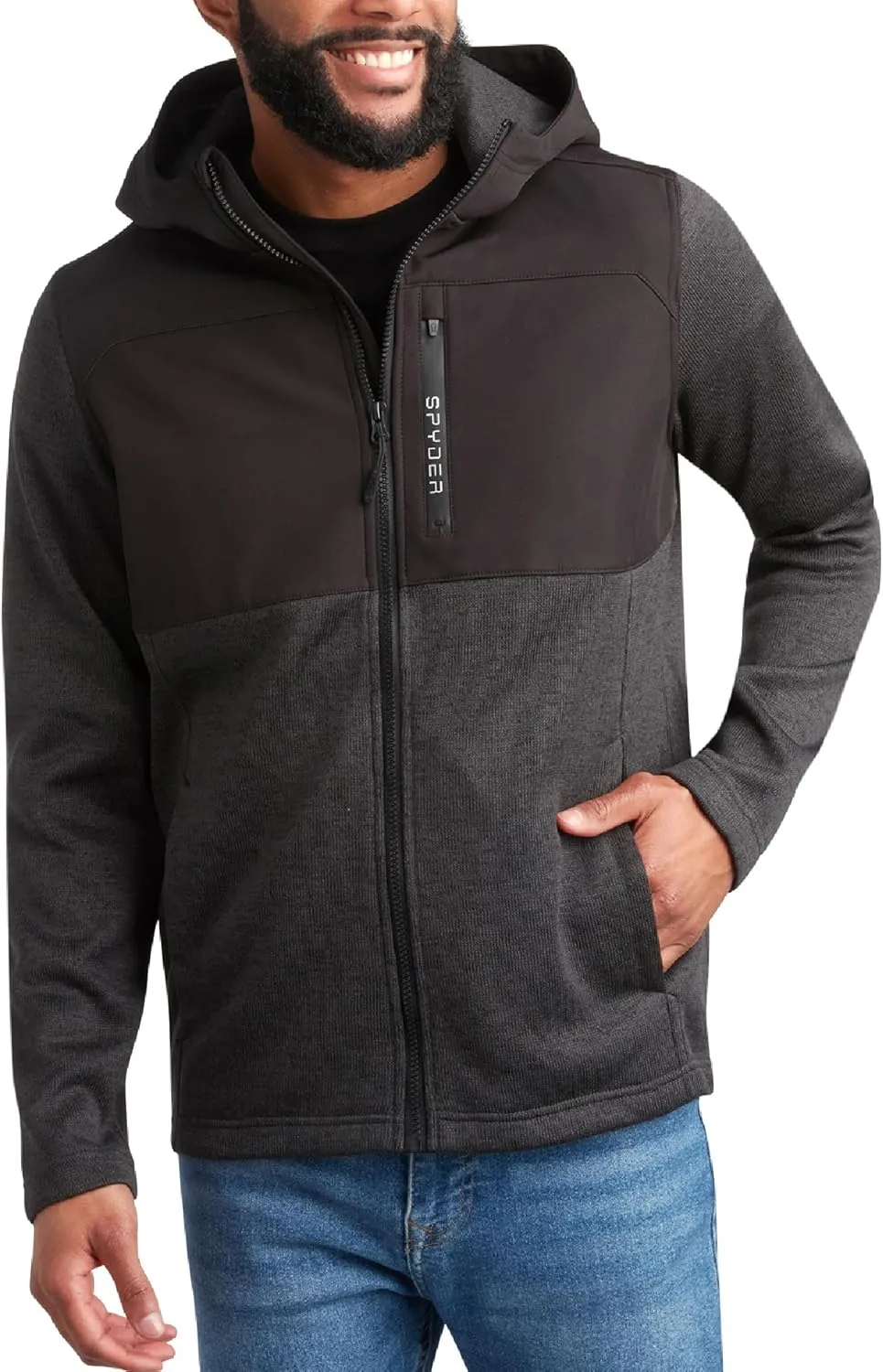 Spyder Mens Fleece Jacket - Insulated Full Zip Sweater Jackets for Men - Hiking Outdoor Performance Mens Lightweight Jackets