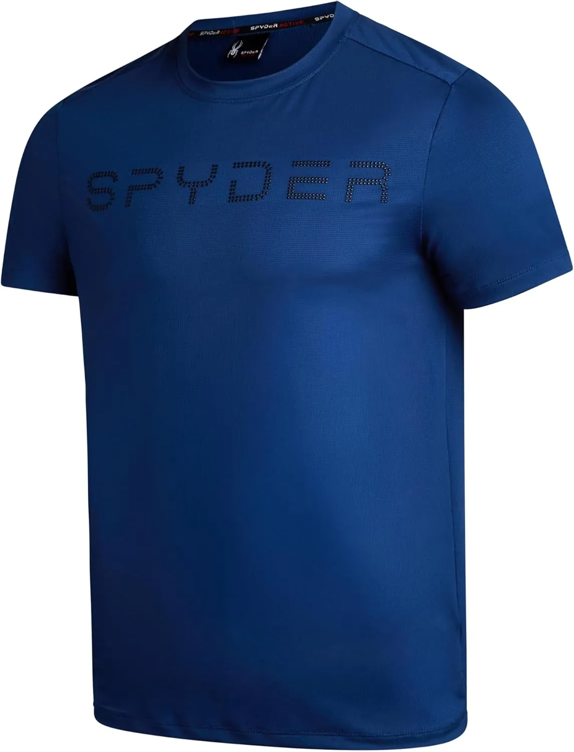 Spyder Men's Workout Shirt - Short Sleeve Quick Dry Moisture Wicking Jacquard Jersey Athletic Shirt (Sizes: S-XL)
