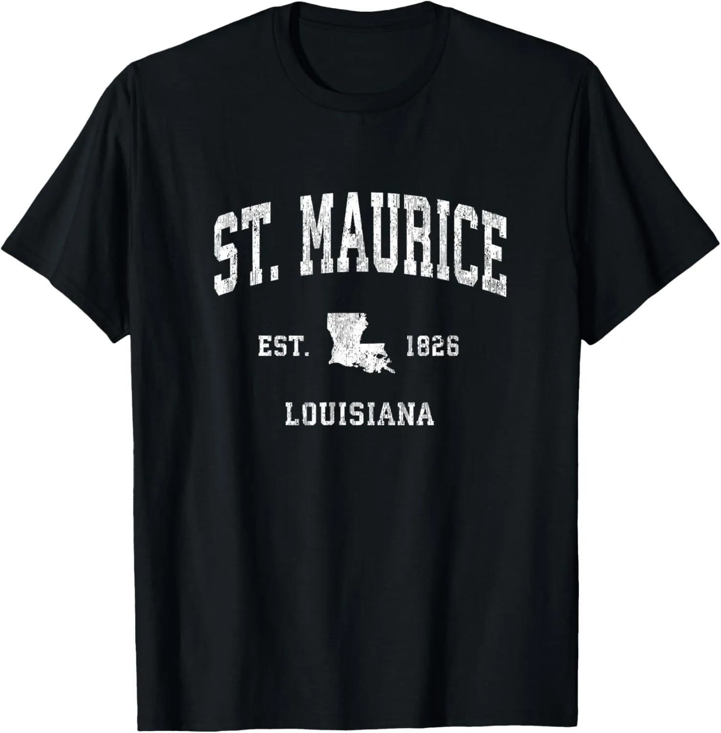 St. Maurice Louisiana LA Vintage Athletic Sports Design T-Shirt