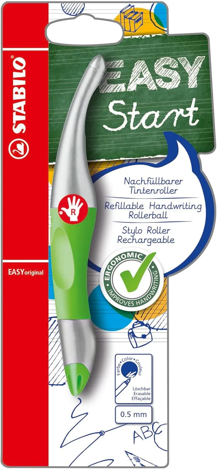 STABILO EASYoriginal Handwriting Pen Right Handed - Green/Silver