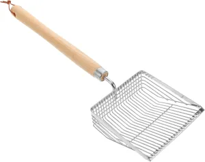 Stainless Steel Beach Tool with Comfortable Wooden Handle for Shell Collecting and Summer Beach Fun