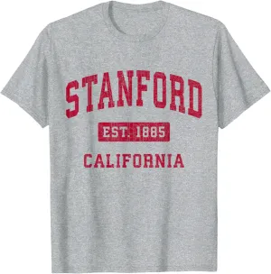 Stanford California CA Vintage Athletic Red Sports Design T-Shirt