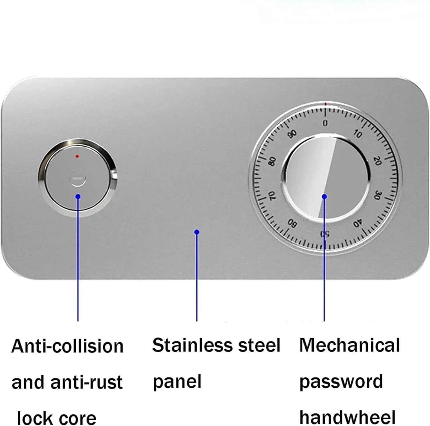 strongbox Strongbox Home Safe Safe Lock Box Small Fireproof Steel Small Wall-Mounted Security Box with Key Home Office Business Hotel Secur strongbox (White A)