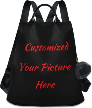 SUABO Custom Backpack Purse for Women, Anti Theft Personalized Image Shoulder Bag Fashion Ladies Travel Bags