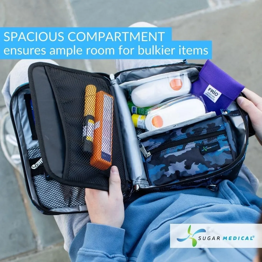 Sugar Medical Insulated Diabetes Travel Bag | Diabetic Care Products | Diabetic Supplies Case | Glucose Meter Case