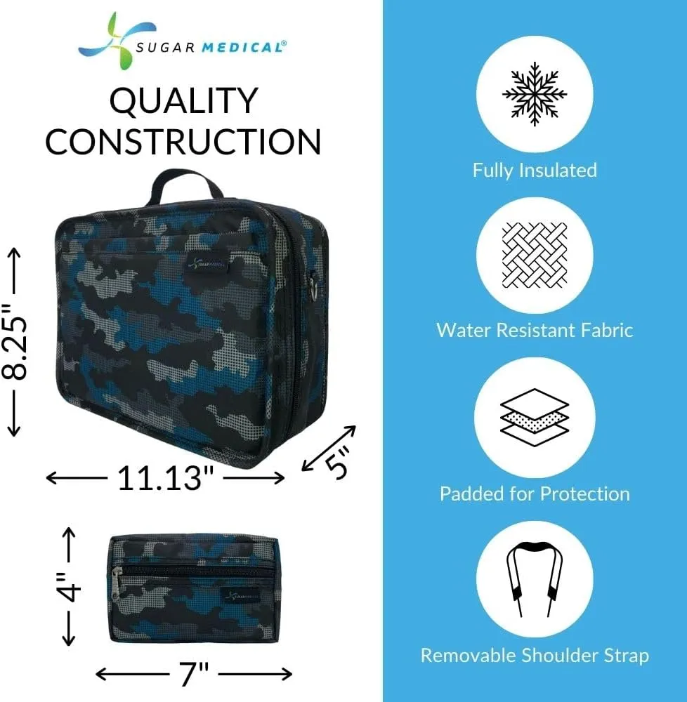 Sugar Medical Insulated Diabetes Travel Bag | Diabetic Care Products | Diabetic Supplies Case | Glucose Meter Case