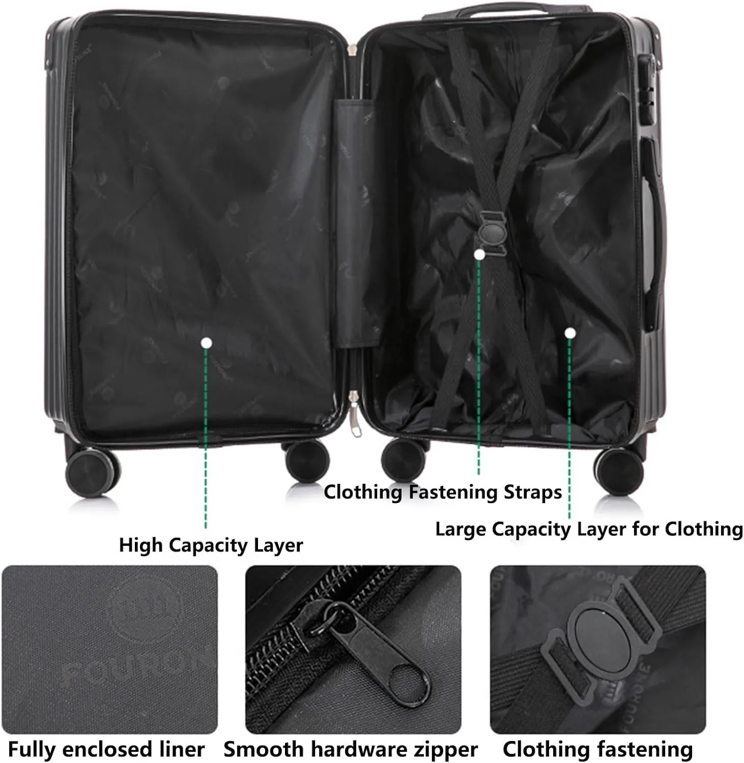 Suitcase With Laptop Compartment, Lightweight Trolley Case, Dustproof Waterproof, Equipped With An Anti-theft And Anti-picking Combination Lock (Color : 20 Bag, Size : Silver)