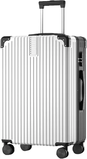 Suitcase With Laptop Compartment, Lightweight Trolley Case, Dustproof Waterproof, Equipped With An Anti-theft And Anti-picking Combination Lock (Color : 20, Size : Black White)