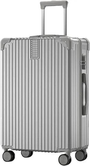 Suitcase With Laptop Compartment, Lightweight Trolley Case, Dustproof Waterproof, Equipped With An Anti-theft And Anti-picking Combination Lock (Color : 20, Size : Silver)