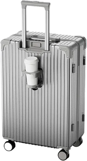 Suitcase With Laptop Compartment, Lightweight Trolley Case, Dustproof Waterproof, Equipped With An Anti-theft And Anti-picking Combination Lock (Color : 22 Rack, Size : Silver)