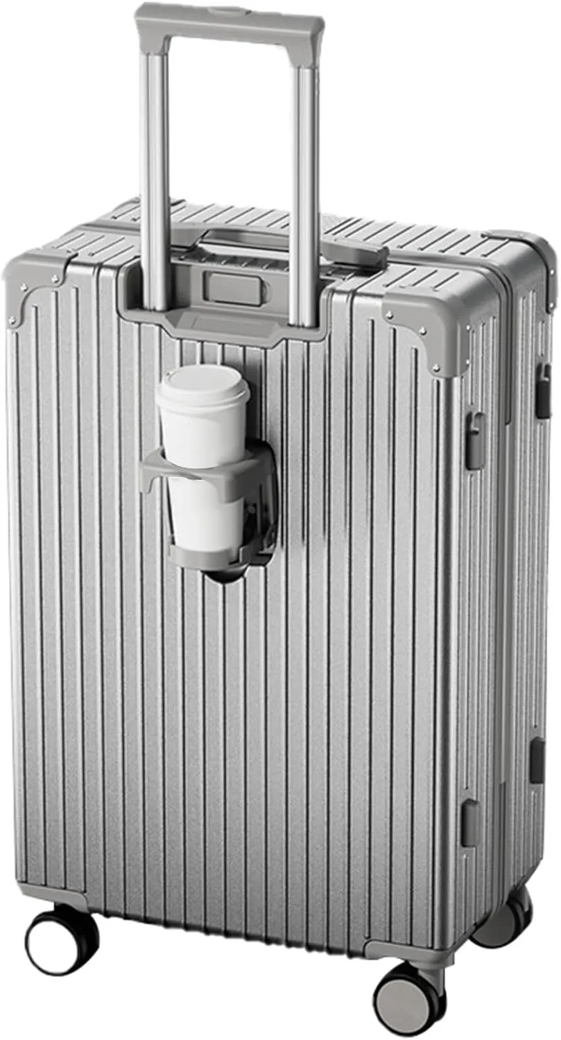 Suitcase With Laptop Compartment, Lightweight Trolley Case, Dustproof Waterproof, Equipped With An Anti-theft And Anti-picking Combination Lock (Color : 22 Rack, Size : Silver)