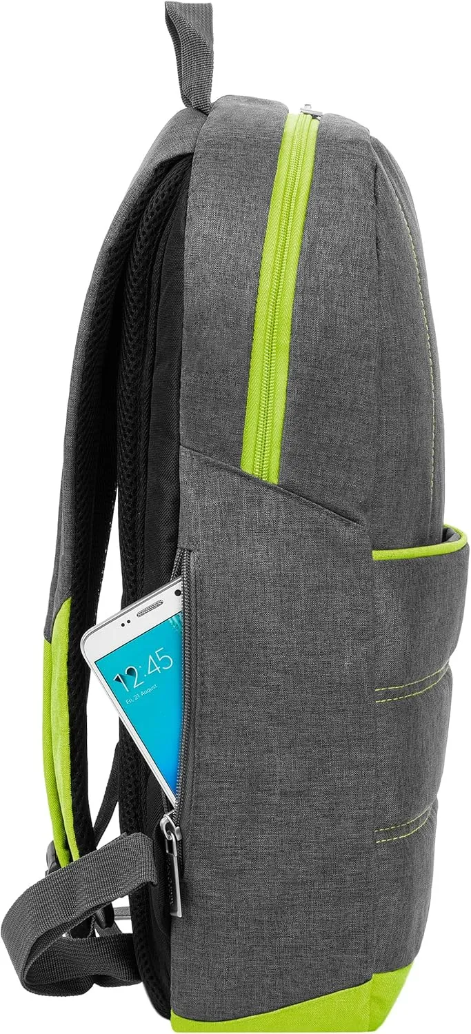 sumac daily usage 15" laptop carrying backpack with side zipper cell phone pocket for ideapad gaming chromebook, 516 ge
