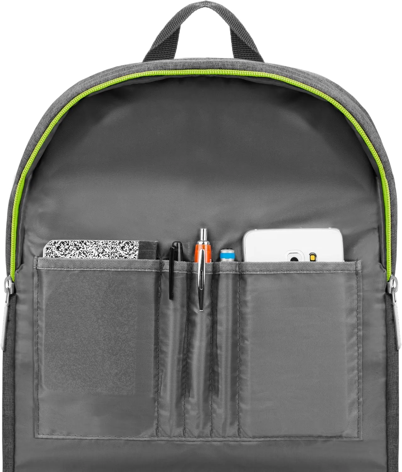 sumac daily usage 15" laptop carrying backpack with side zipper cell phone pocket for ideapad gaming chromebook, 516 ge