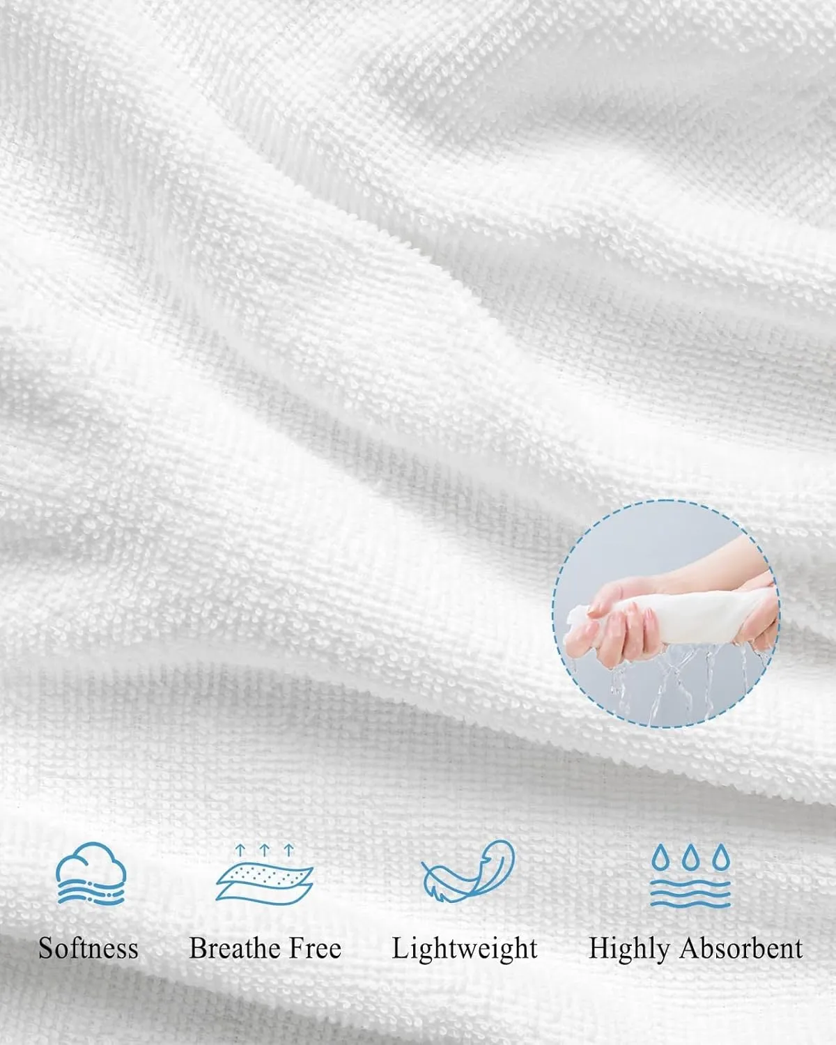 Summer Beach Towel 35"x70" Microfiber Beach Towels Oversized Sand Free Quick Dry Beach Towel/Bath Towels/Yoga Towel/Pool Towels/Travel Towel for Women Men Girls Kids-Flowers Daisy White