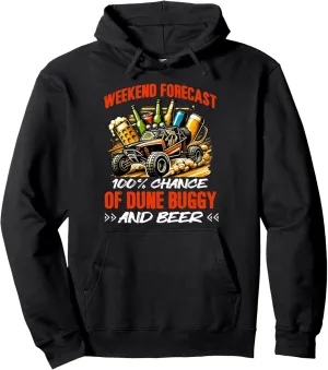 Sun Beach Race Rail Racing Car Dune Buggy And Beer Pullover Hoodie