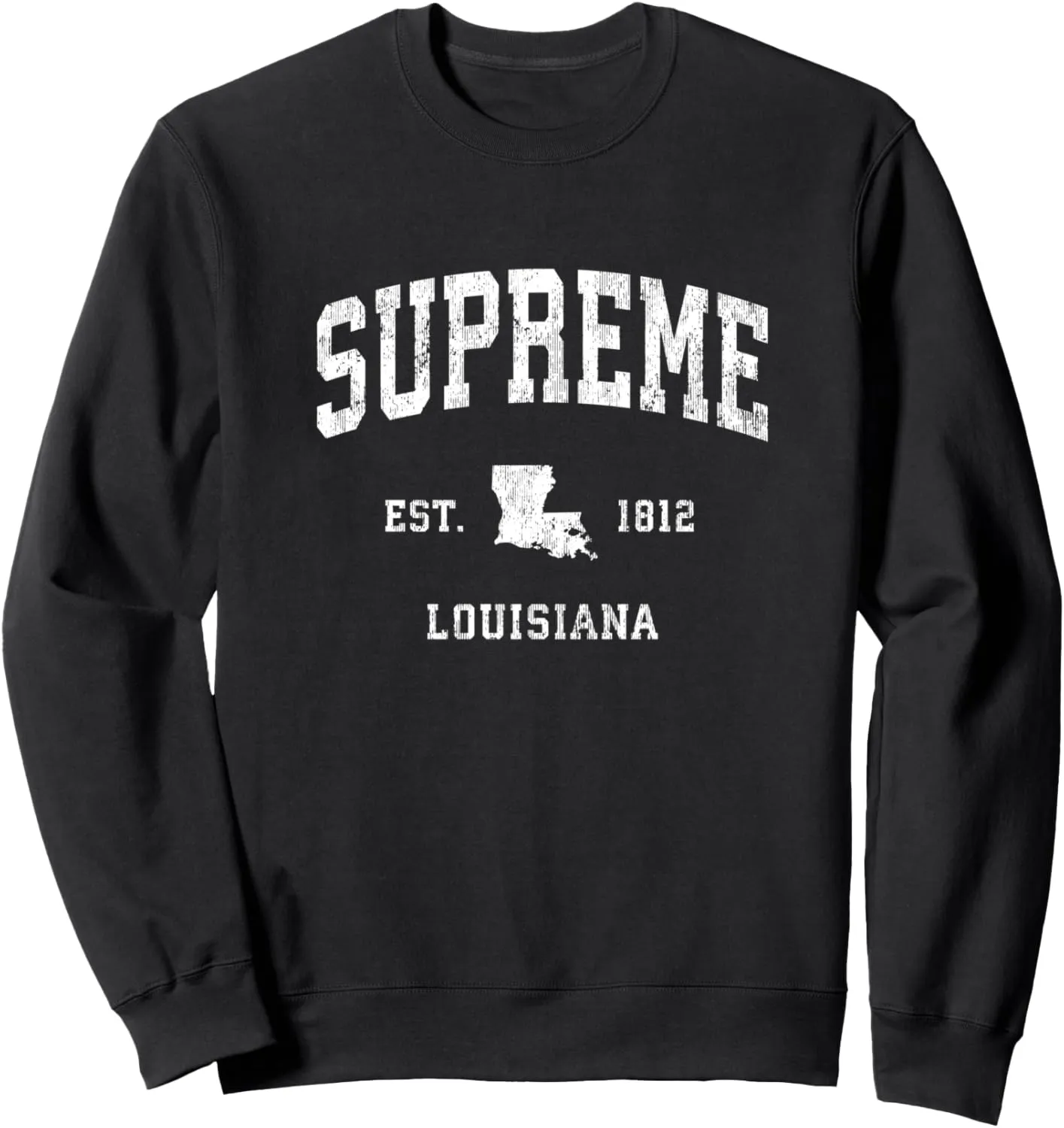 Supreme Louisiana LA Vintage Athletic Sports Design Sweatshirt