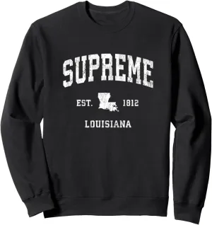 Supreme Louisiana LA Vintage Athletic Sports Design Sweatshirt
