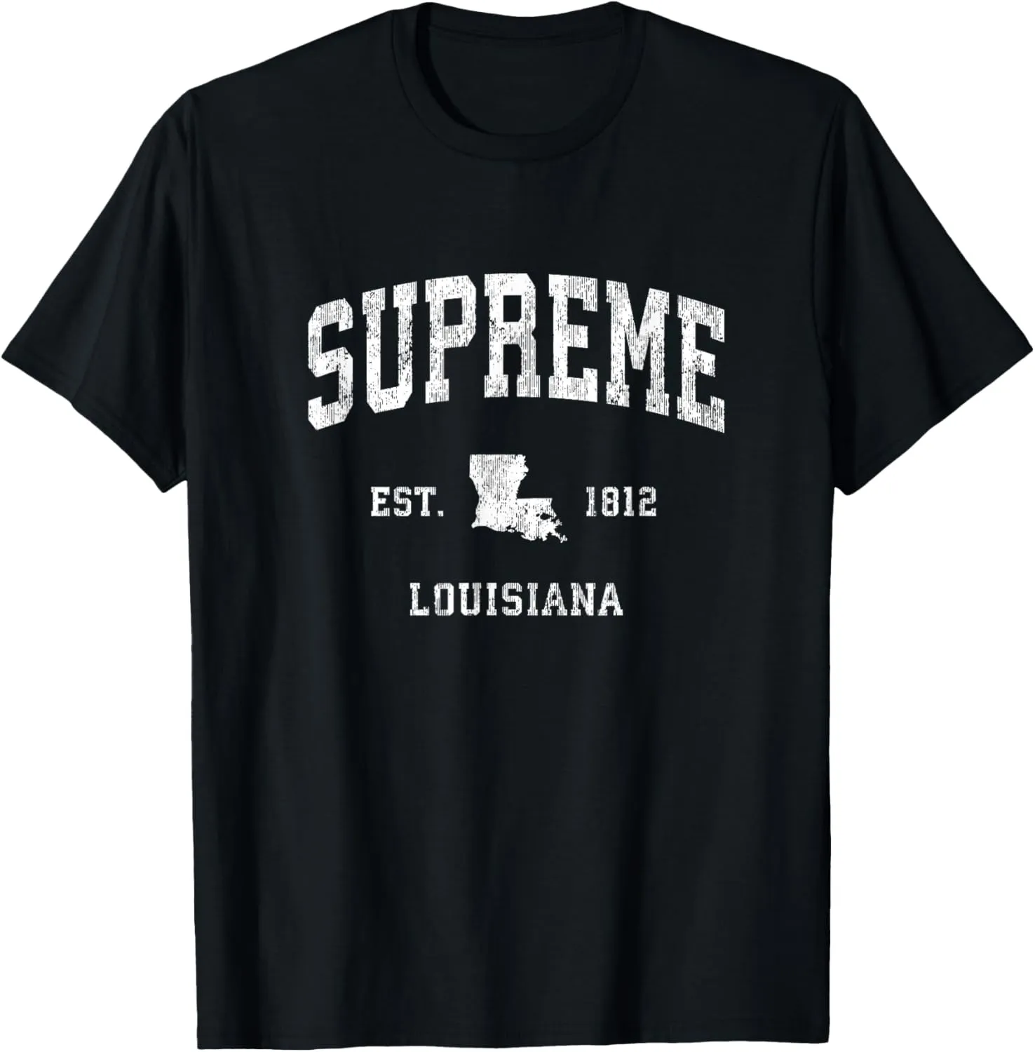 Supreme Louisiana LA Vintage Athletic Sports Design T-Shirt