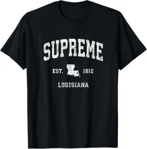 Supreme Louisiana LA Vintage Athletic Sports Design T-Shirt