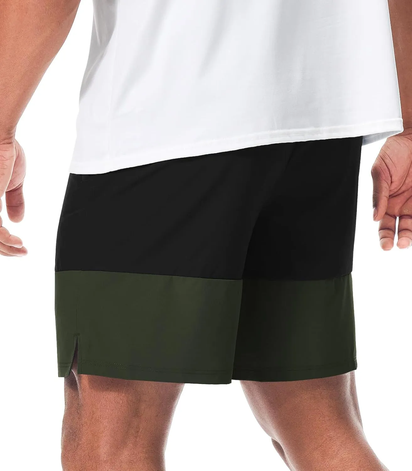 Suwangi Men’s Athletic Gym Shorts Workout Casual Running Shorts for Men Lightweight Quick-Dry Sweat Short with Zipper Pocket