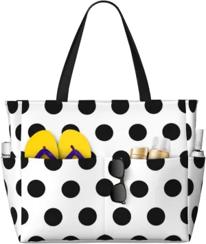 SWEET TANG Beach Bags for Women Large Waterproof Beach Tote Bag Zipper Swim Pool Bag
