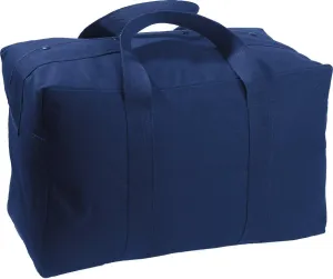 Tactical Parachute Cargo Bag LARGE Cotton Canvas Carry Bag, 24" x 15" x 13" - Navy Blue