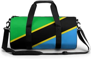 Tanzania Flag Large Capacity Sports Duffel Bag for Gym Travel Weekend for Men Women