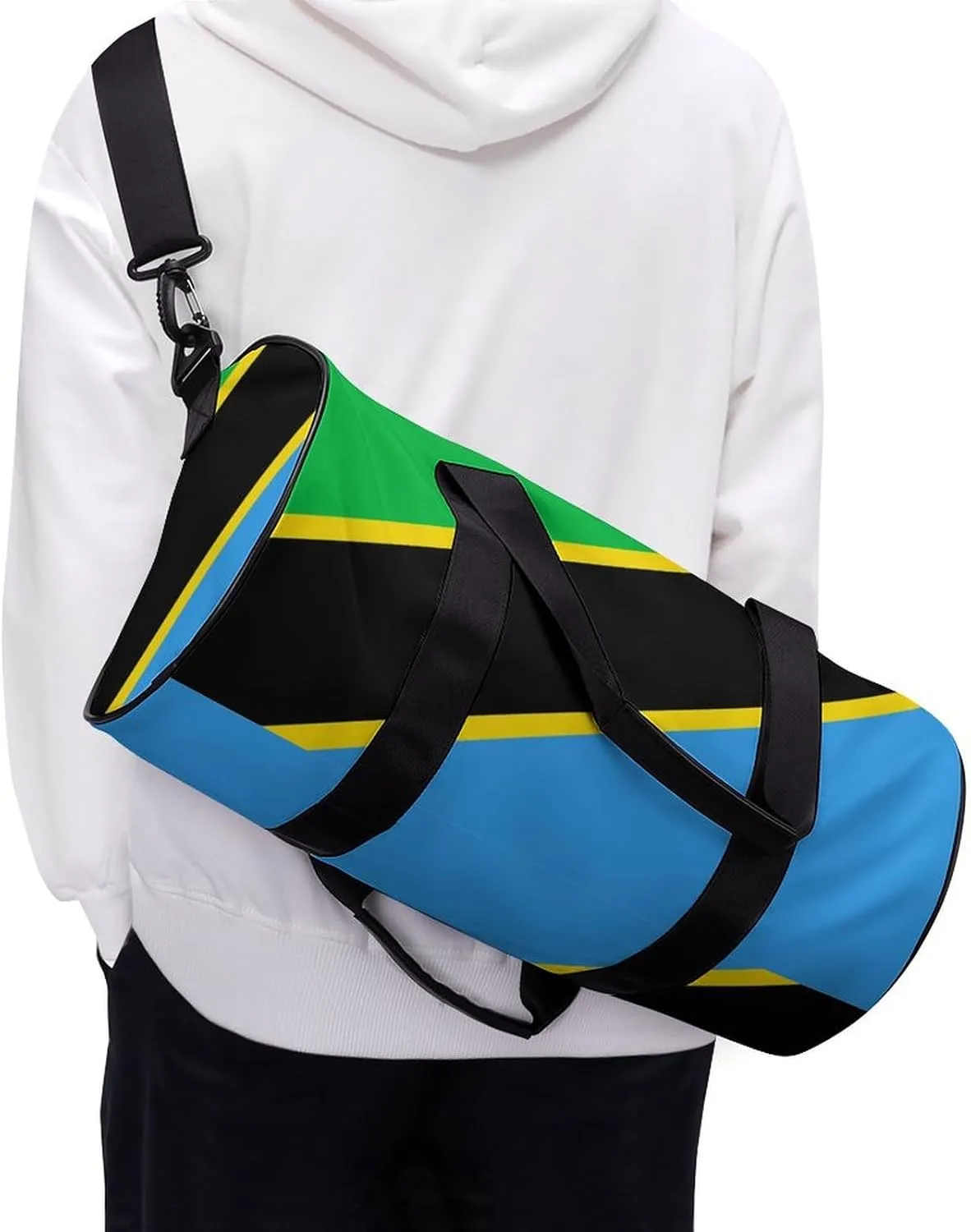 Tanzania Flag Large Capacity Sports Duffel Bag for Gym Travel Weekend for Men Women