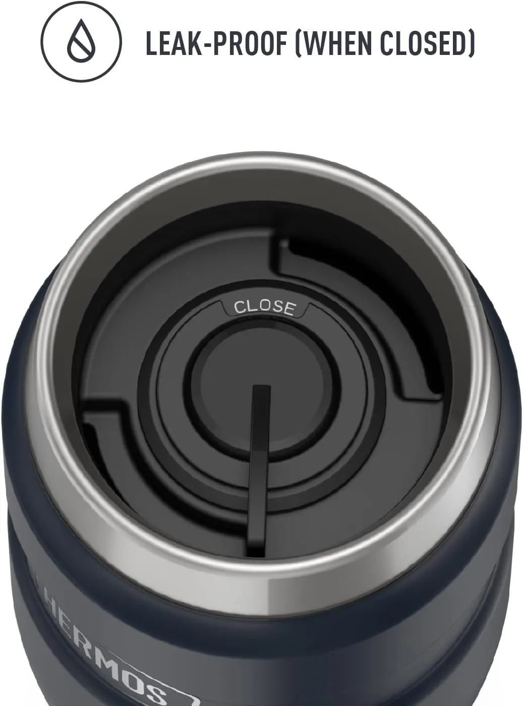 THERMOS Stainless King Vacuum-Insulated Travel Tumbler, 16 Ounce, Midnight Blue