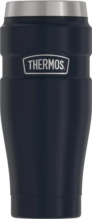 THERMOS Stainless King Vacuum-Insulated Travel Tumbler, 16 Ounce, Midnight Blue